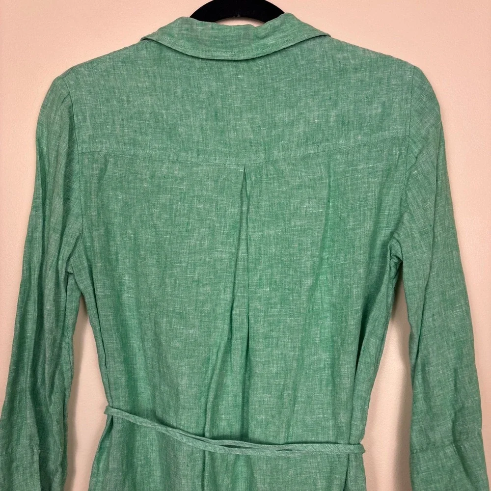 LILLY PULITZER 100% Linen Pilar Tunic Dress Gecko Green Women‎ Size Small Casual